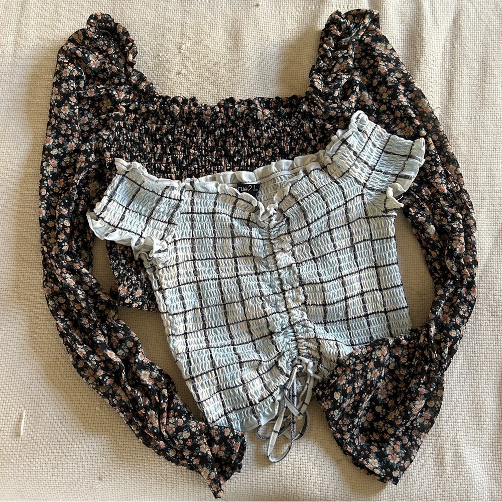 2-for-1 Bundled: Smocked Tops